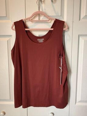 # NWT Chico's Contemporary Tank Top in Sable (Sz 4=XXL)